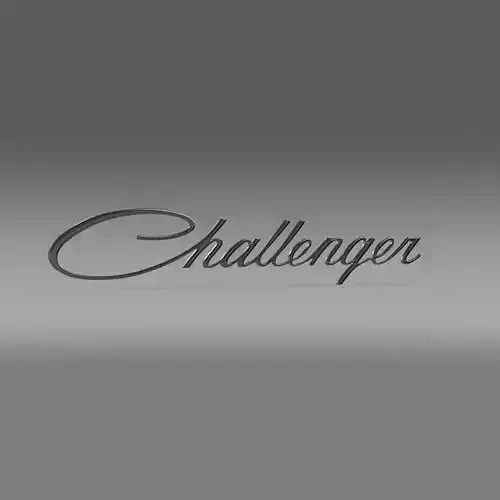 Challenger logo 3D model