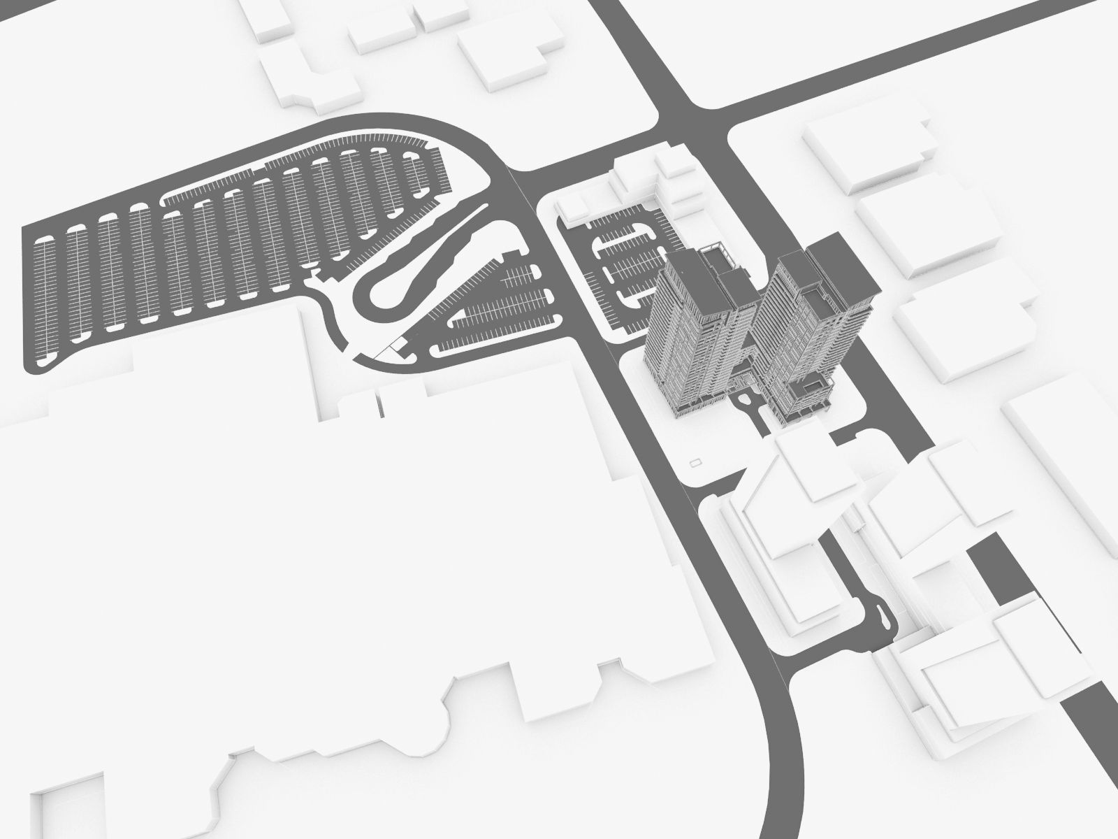 Twin Towers Collection Low-poly 3D model_40