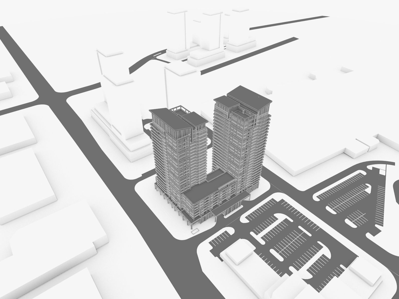 Twin Towers Collection Low-poly 3D model_41