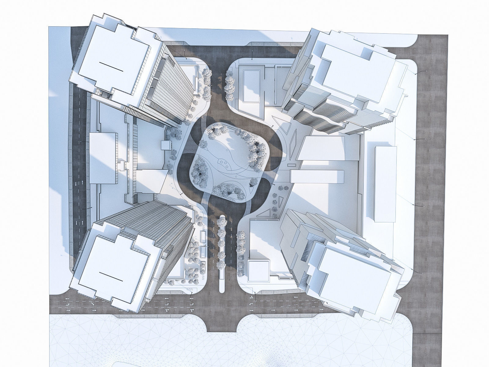 Twin Towers Collection Low-poly 3D model_15