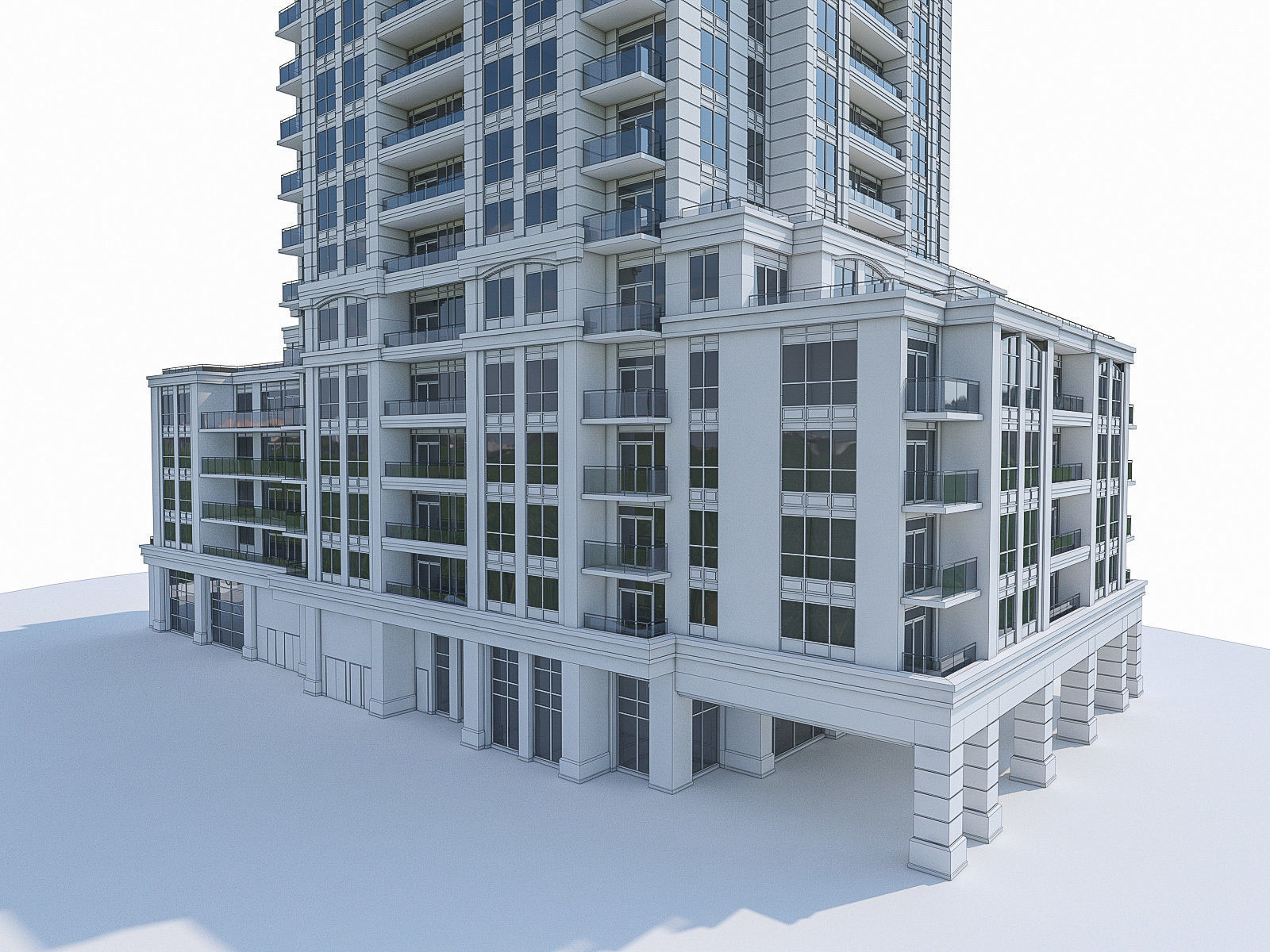 Twin Towers Collection Low-poly 3D model_68