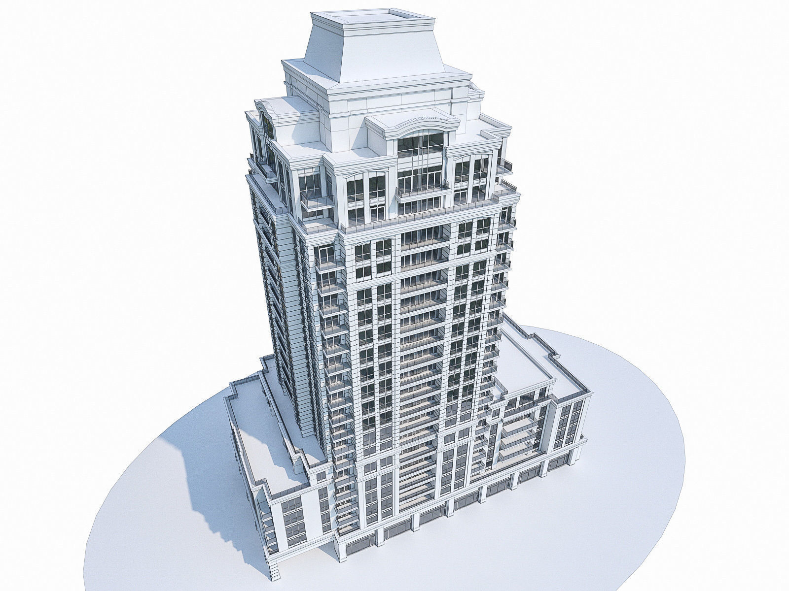 Twin Towers Collection Low-poly 3D model_66