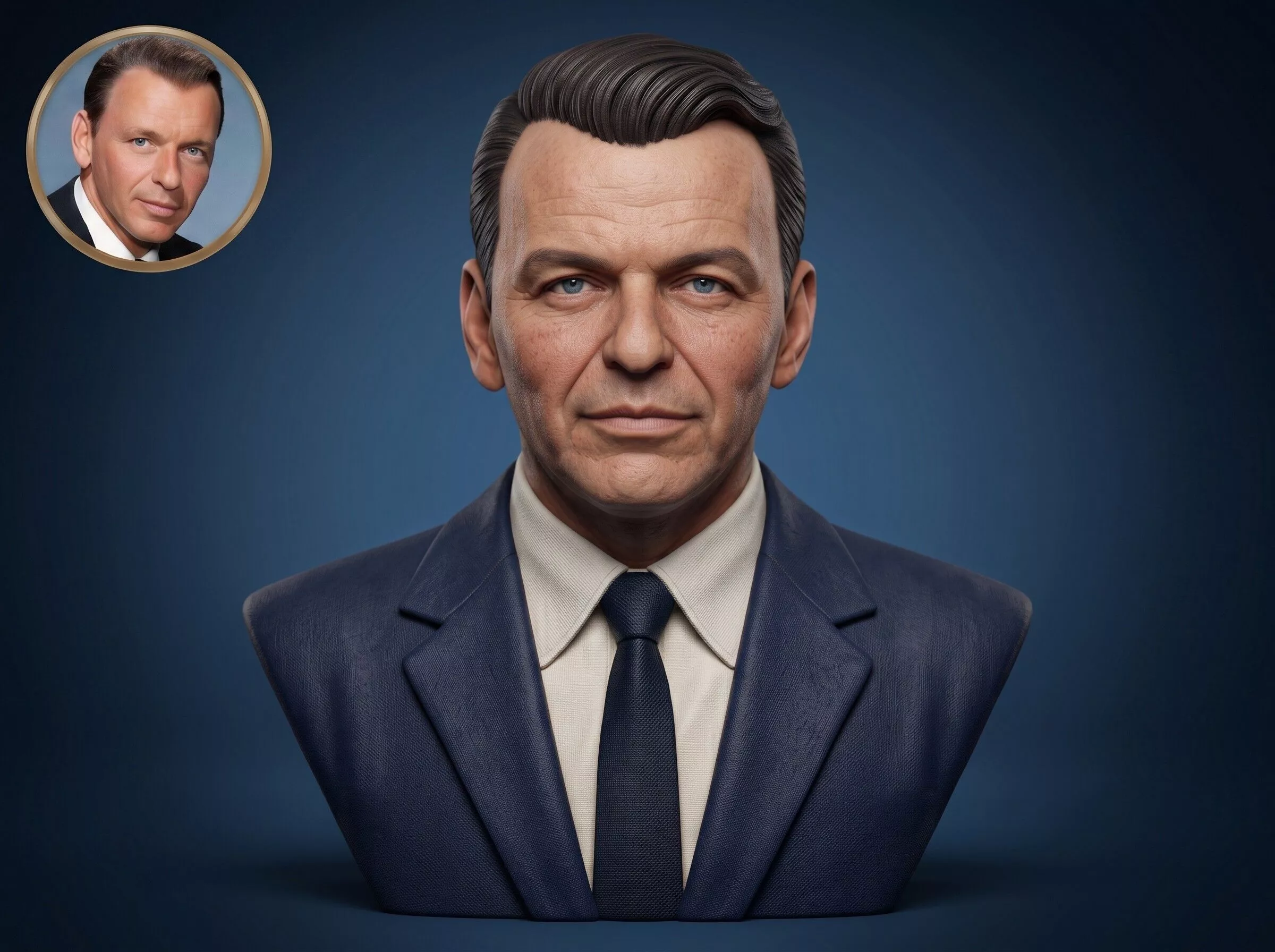 Frank Sinatra 3D Printable Bust 3D print model