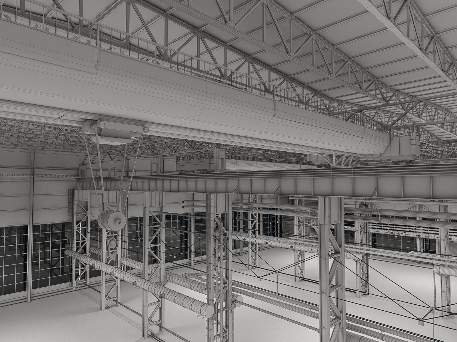 Industrial Interiors 2 Pack Low-poly 3D model_21