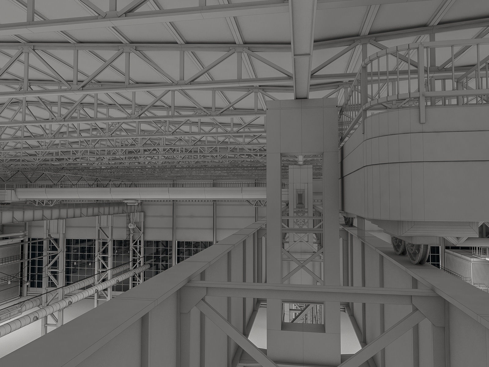 Industrial Interiors 2 Pack Low-poly 3D model_20