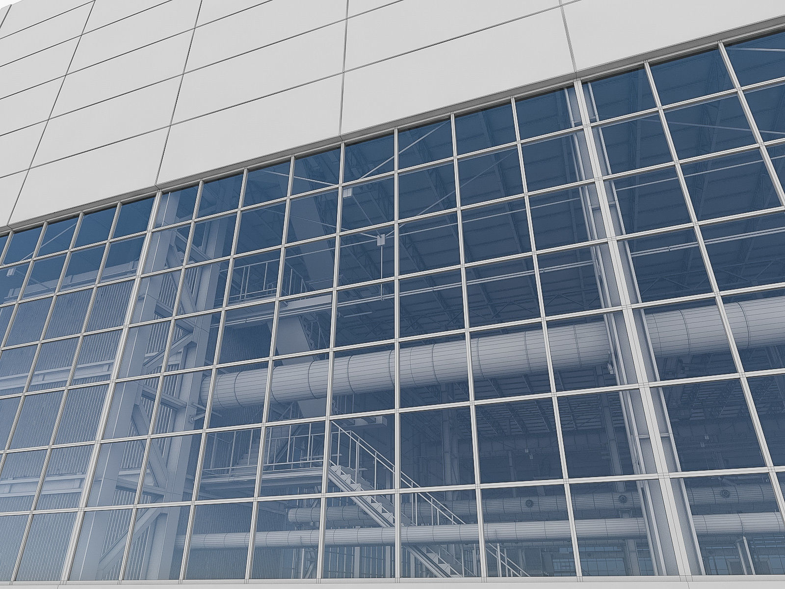 Industrial Interiors 2 Pack Low-poly 3D model_3