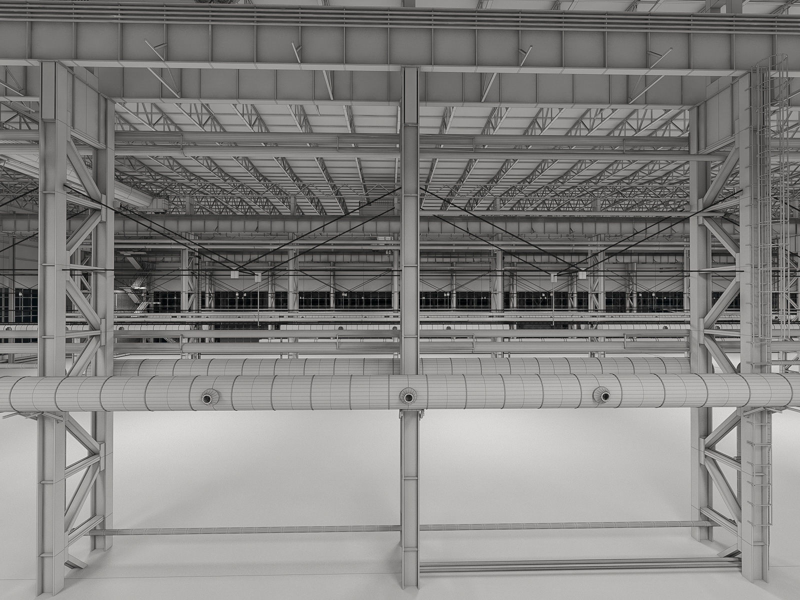 Industrial Interiors 2 Pack Low-poly 3D model_17