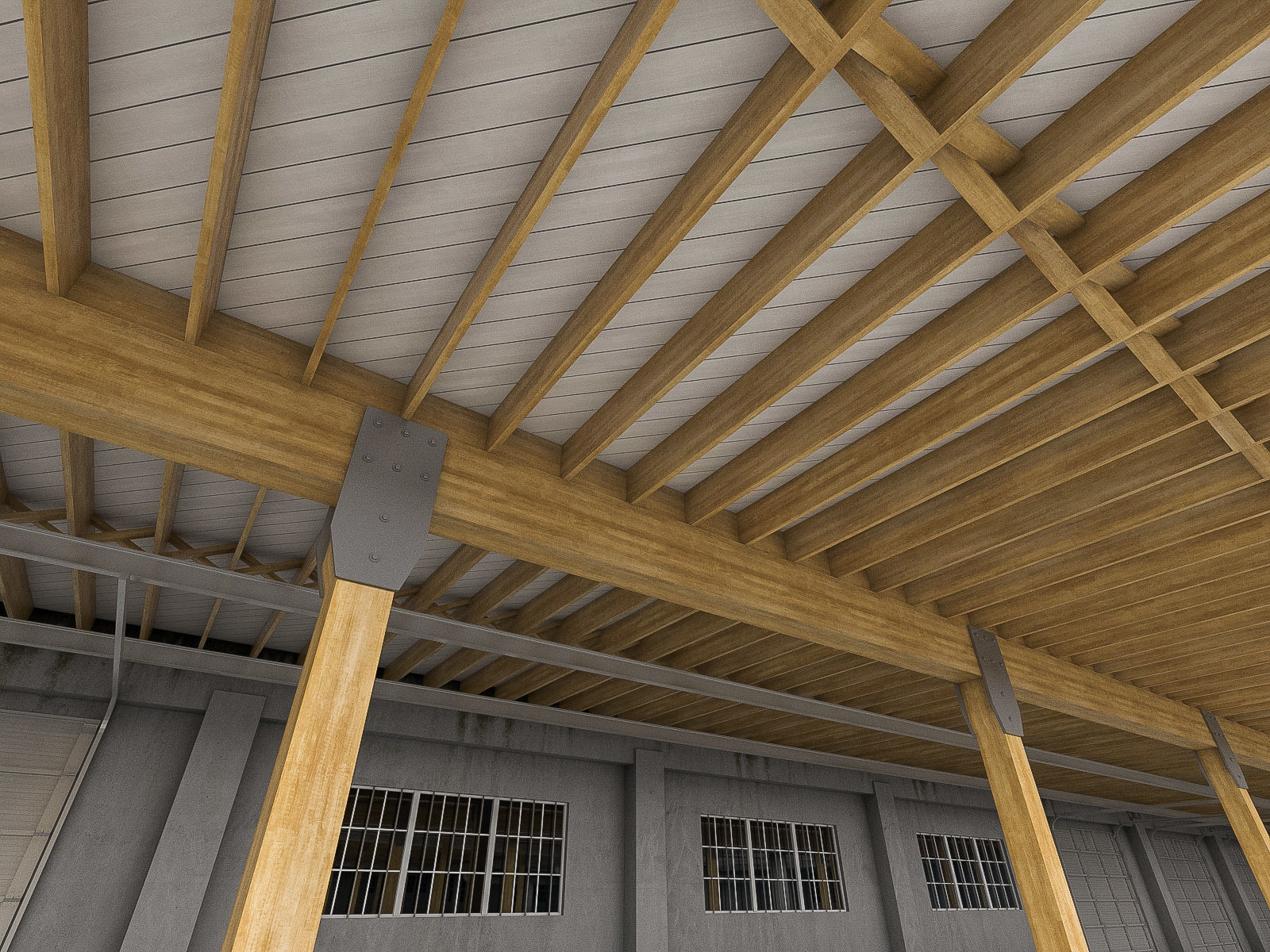 Industrial Interiors 2 Pack Low-poly 3D model_36