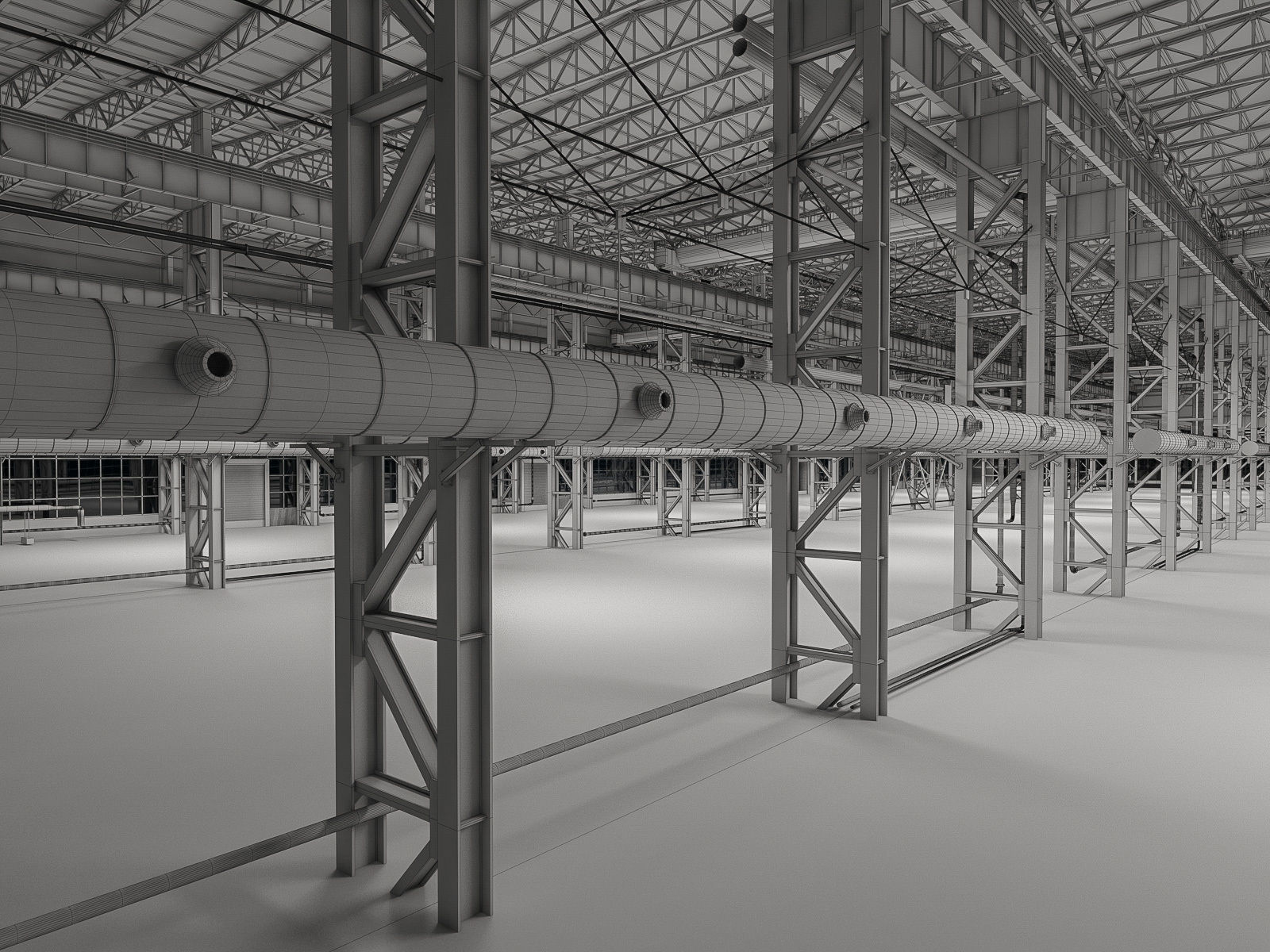Industrial Interiors 2 Pack Low-poly 3D model_15