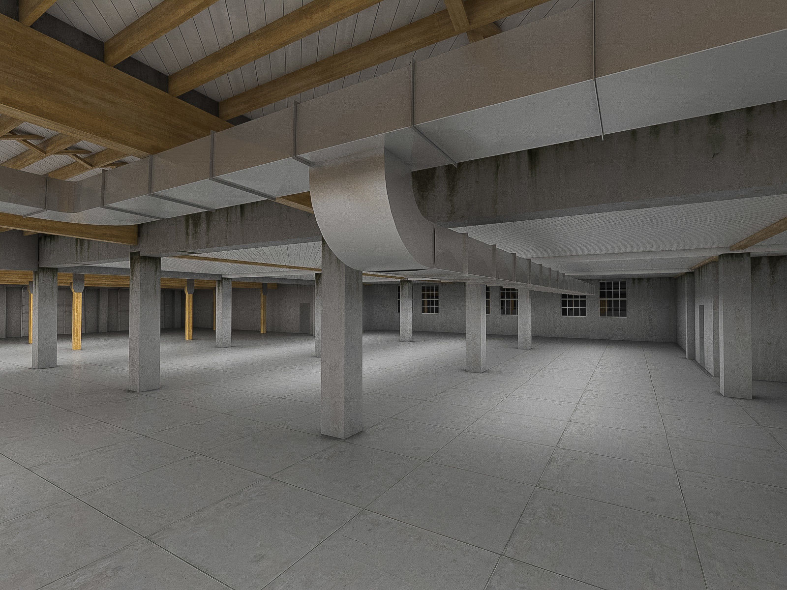 Industrial Interiors 2 Pack Low-poly 3D model_33