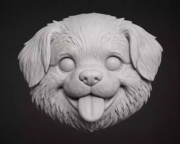 Playful Dog Face with Tongue