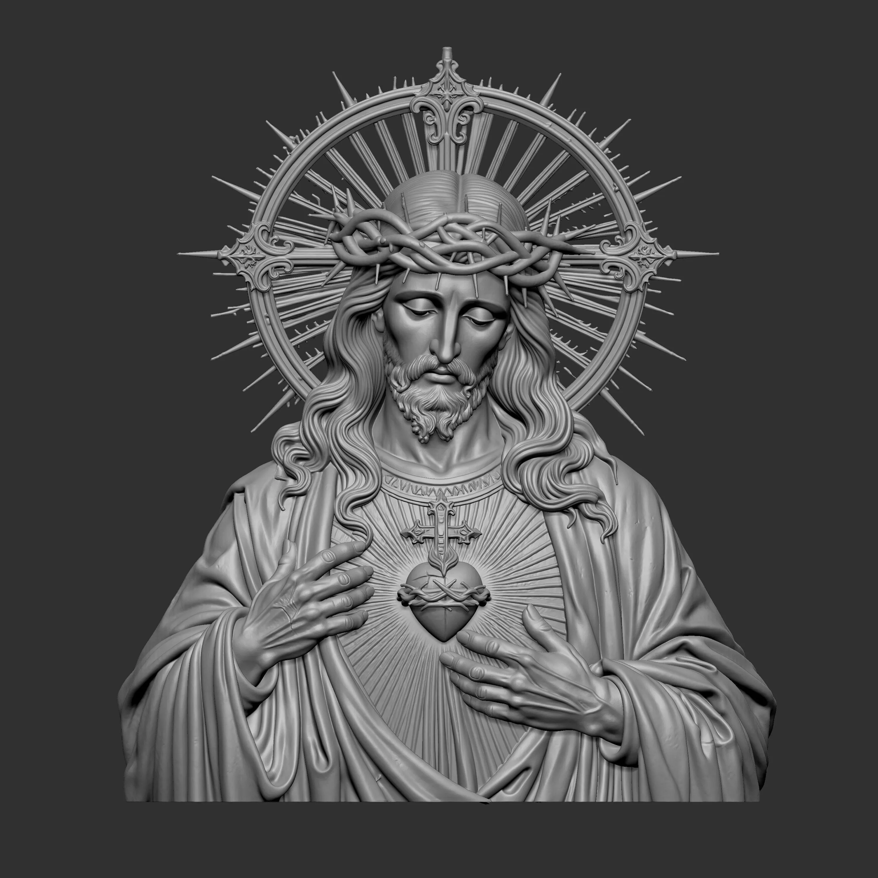Sacred Heart of Jesus Christ 3D print model