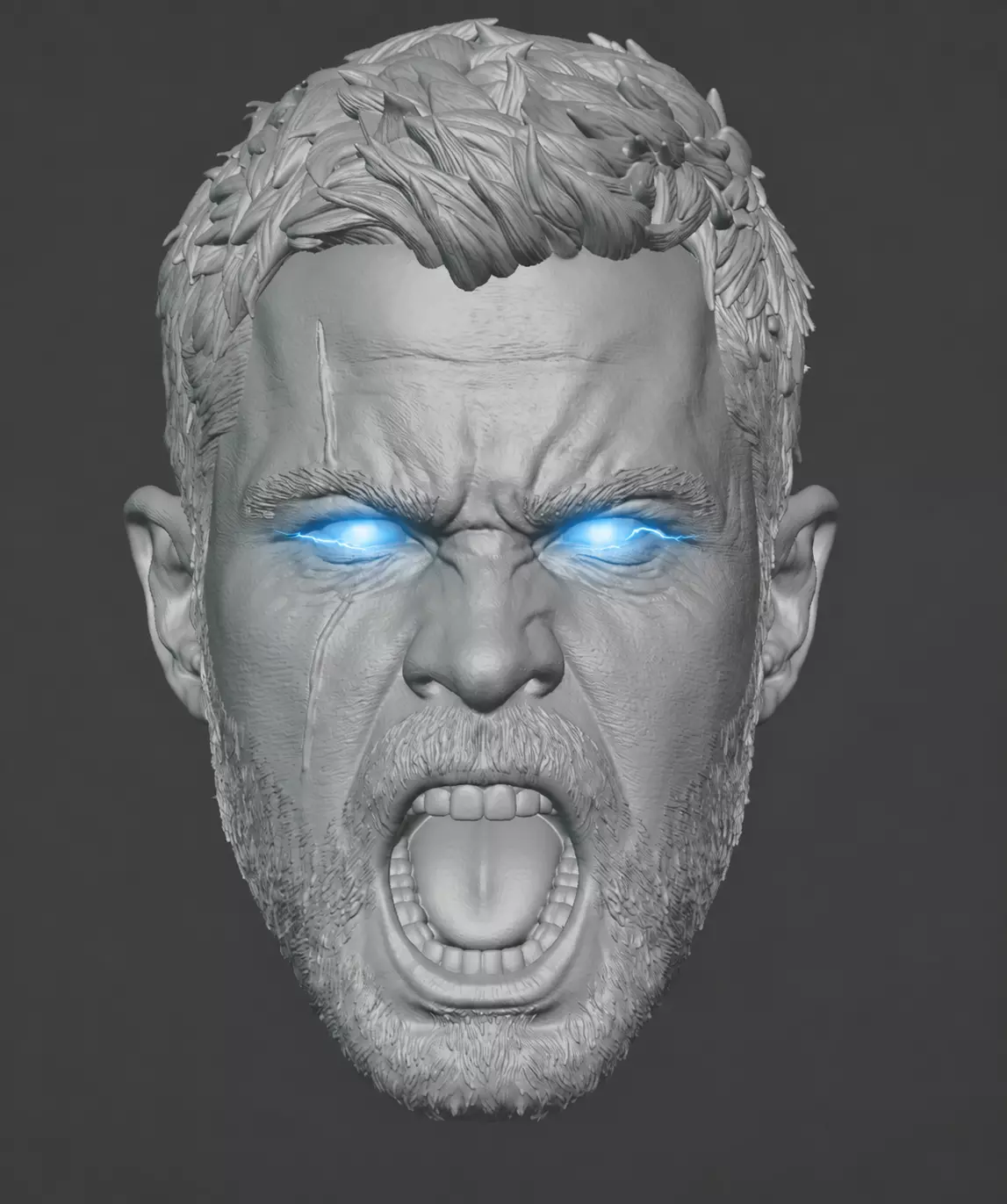Thor Screaming Head - Avengers Doomsday - Chris Hemsworth 3D print model