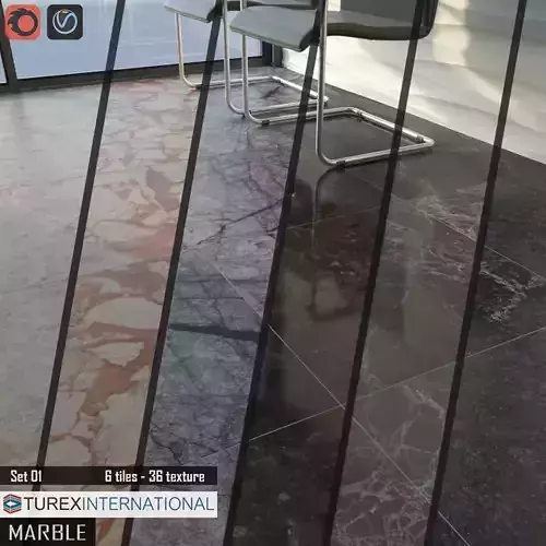 TUREX INTERNATIONAL Marble Tiles Set