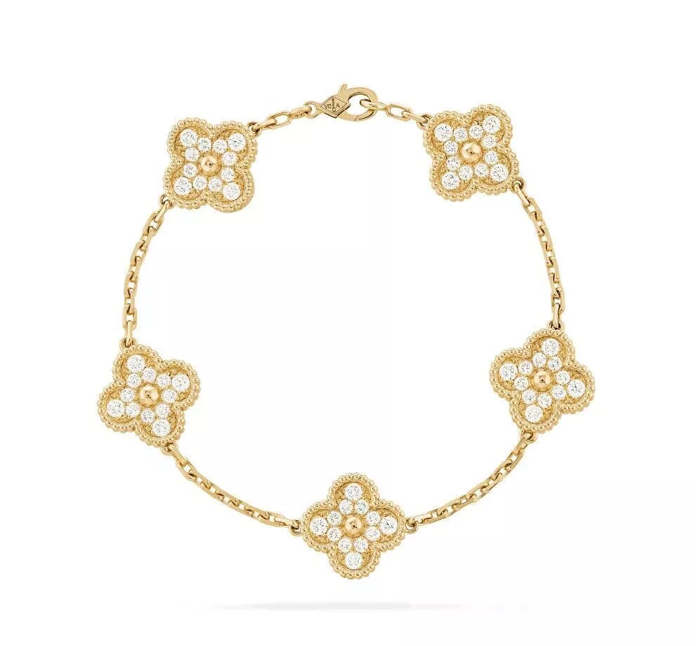 Small Alhabbra Gold Motif Bracelet 3D print model