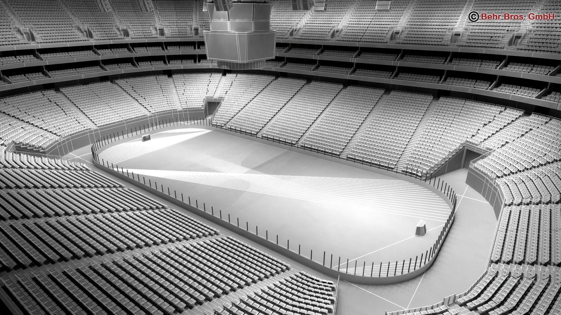 Ice Hockey Arena V2 3D model_9