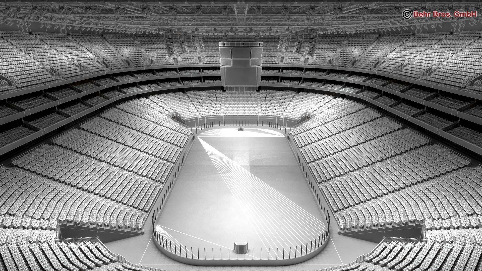 Ice Hockey Arena V2 3D model_8