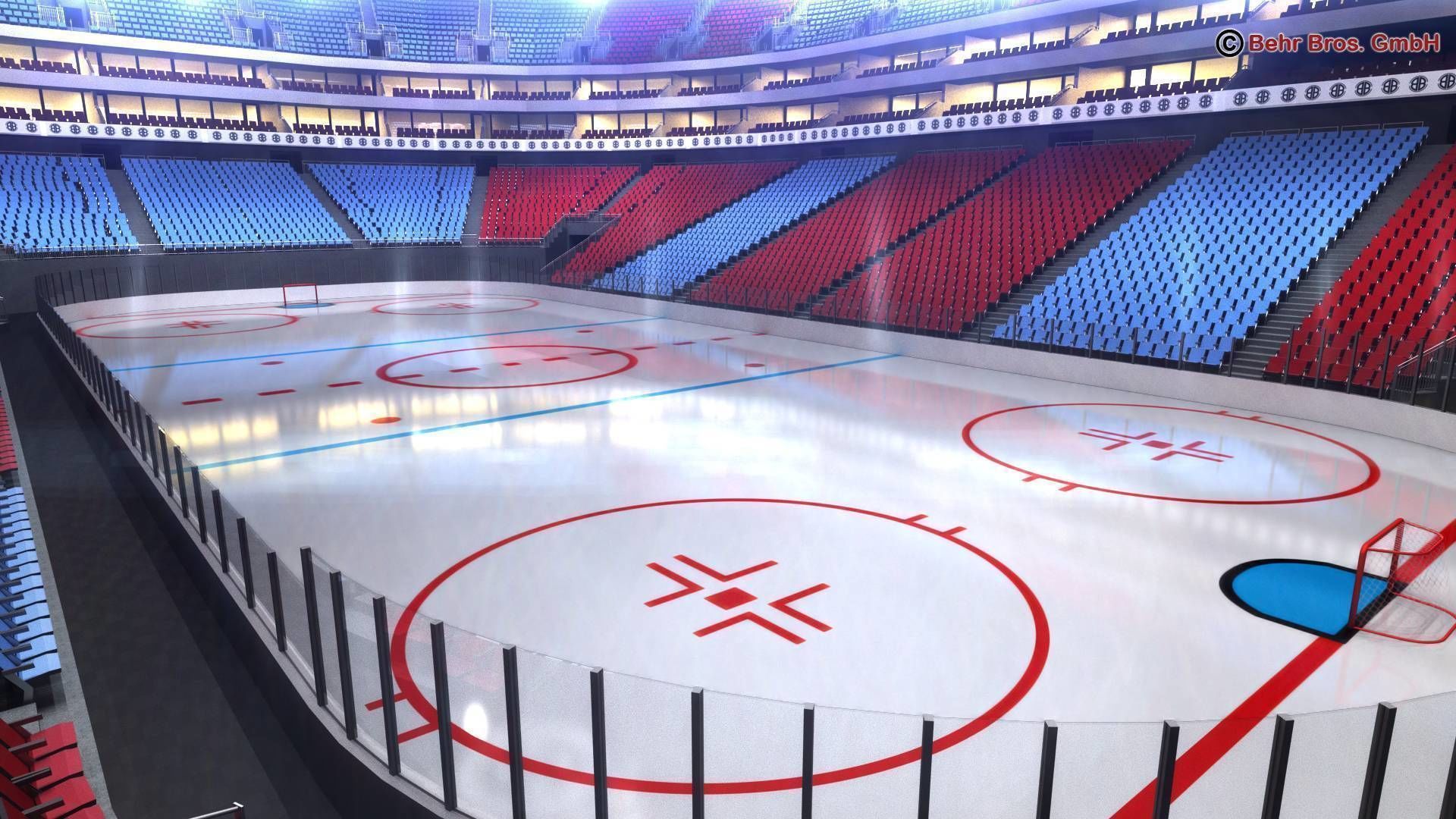 Ice Hockey Arena V2 3D model_2