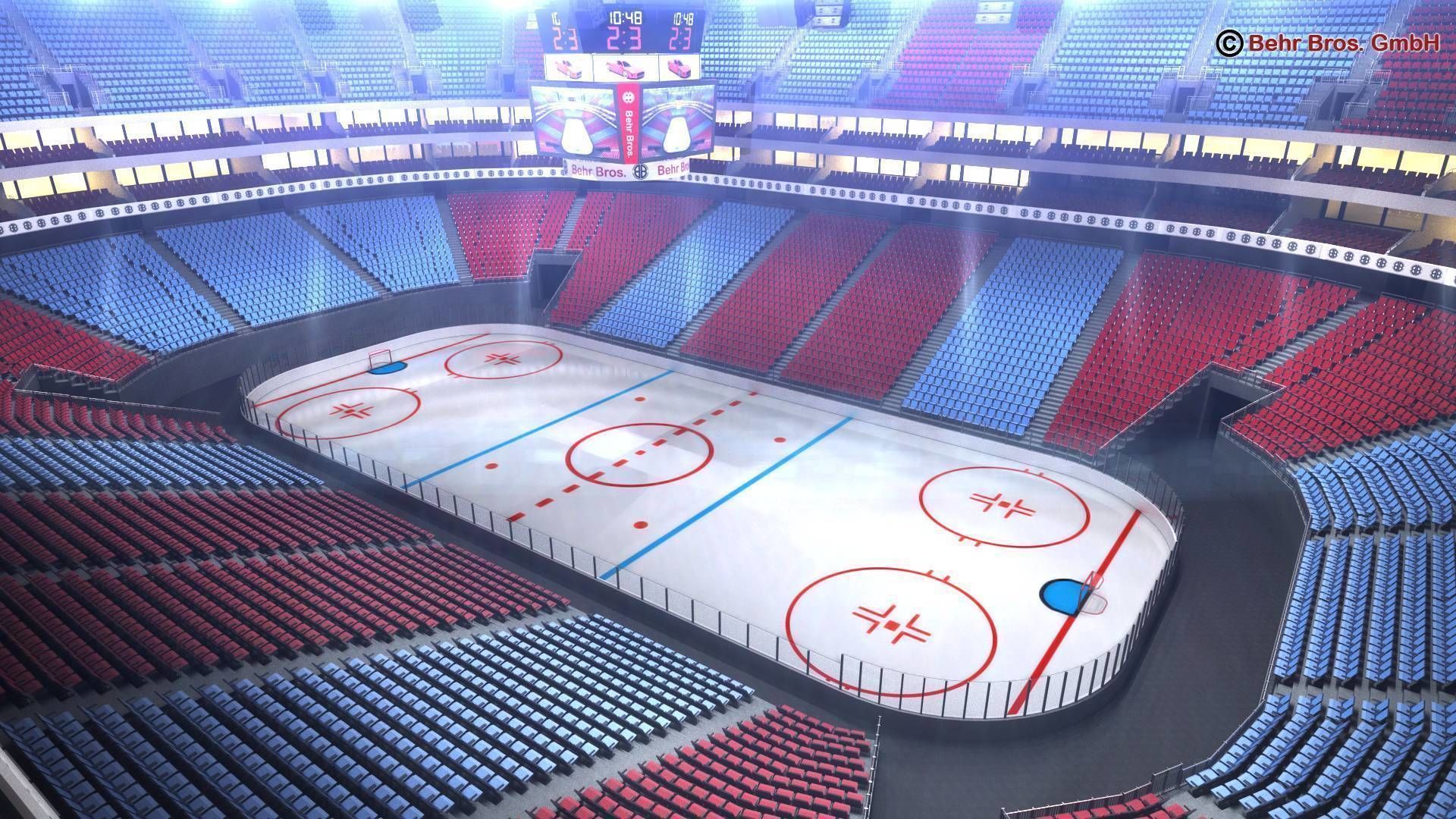 Ice Hockey Arena V2 3D model_1