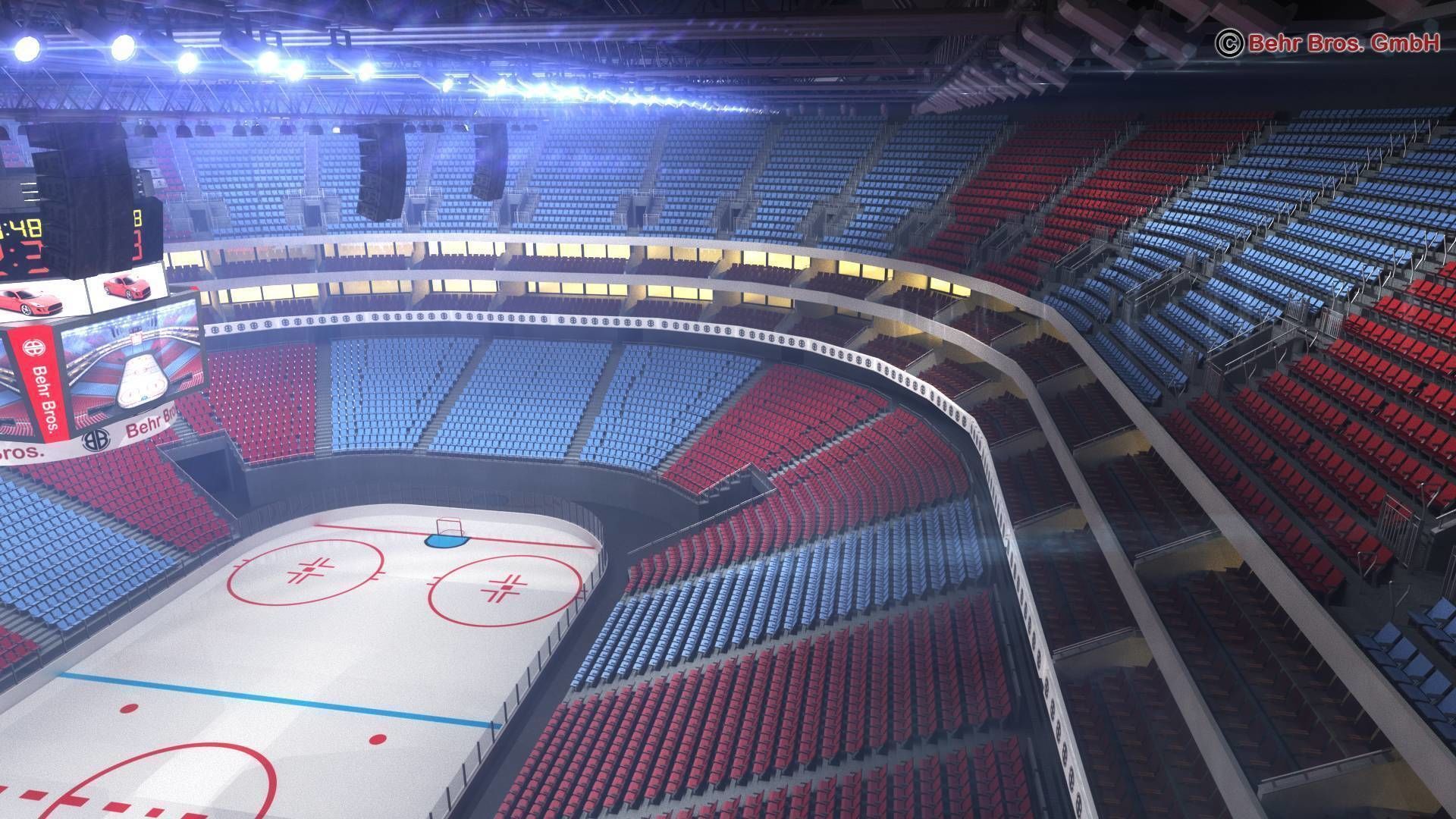 Ice Hockey Arena V2 3D model_5