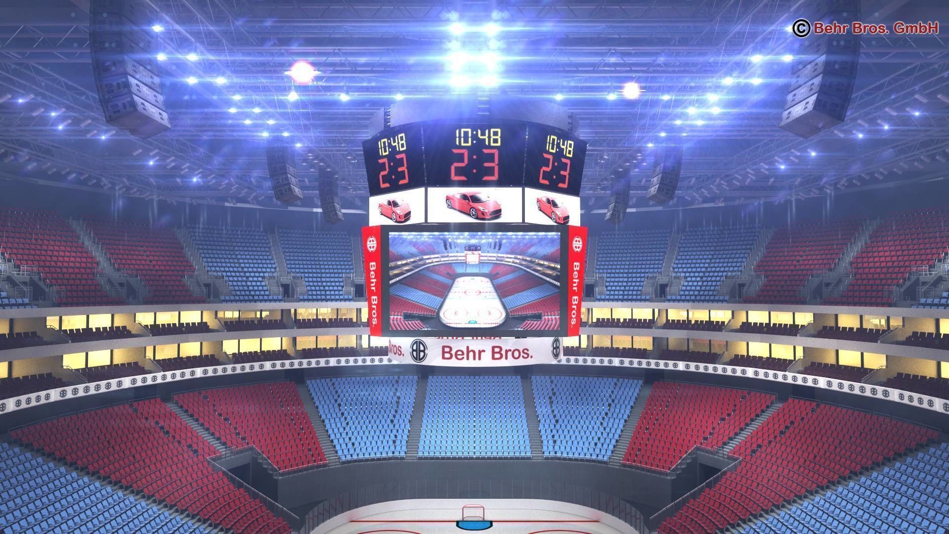 Ice Hockey Arena V2 3D model_3