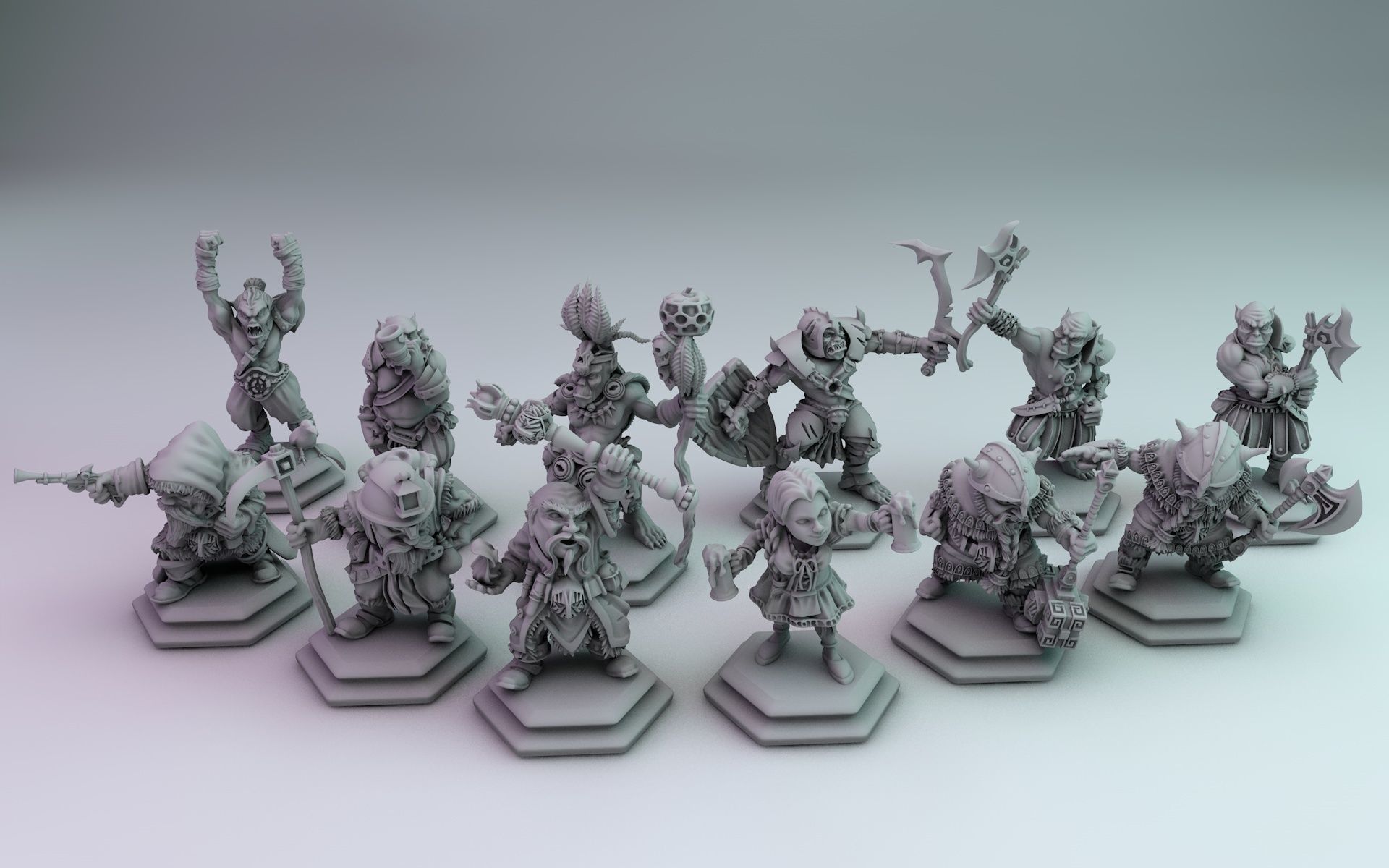 Rough-and-Tumble base set 3D print model_7