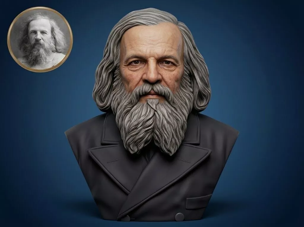 Dmitri Mendeleev 3D Printable Bust 3D print model