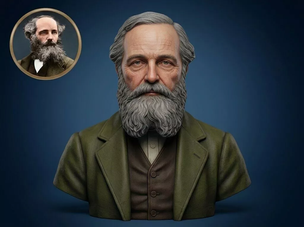 James Clerk Maxwell 3D Printable Bust 3D print model