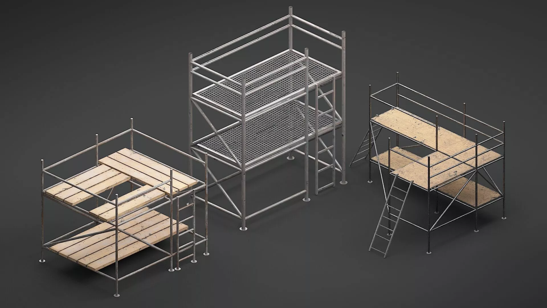 Modular Construction Scaffolding Set Building Structure 3D model