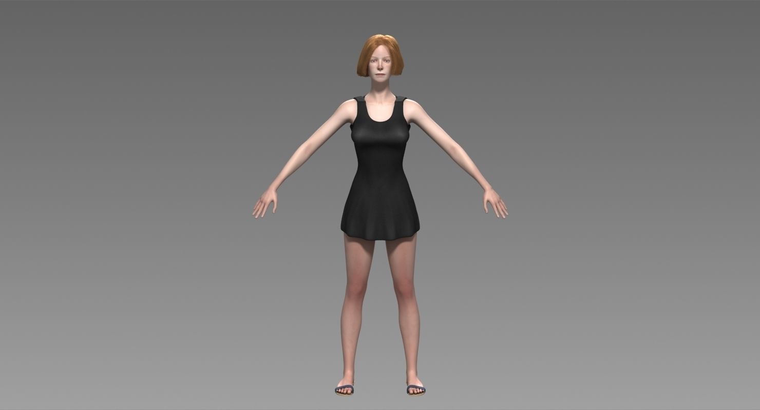 Penelope Young Female 3D model_12