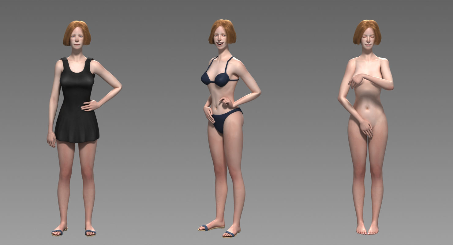 Penelope Young Female 3D model_3