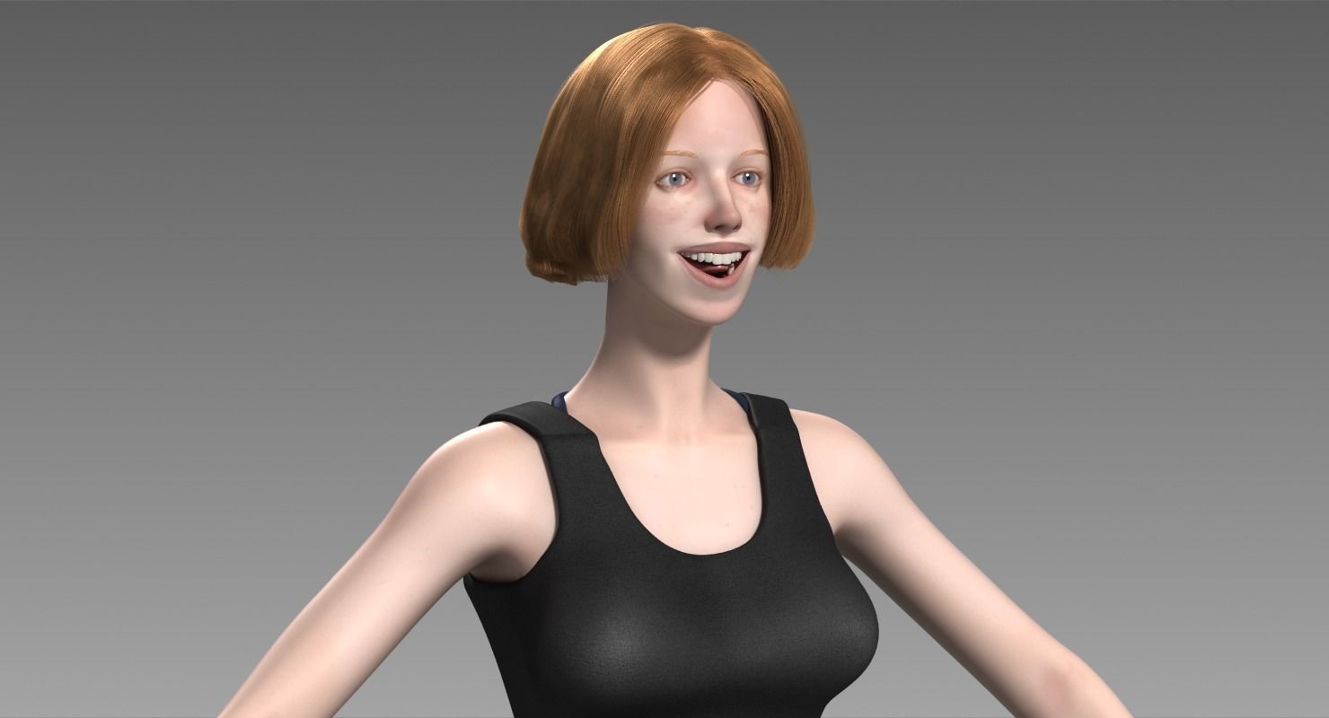 Penelope Young Female 3D model_0
