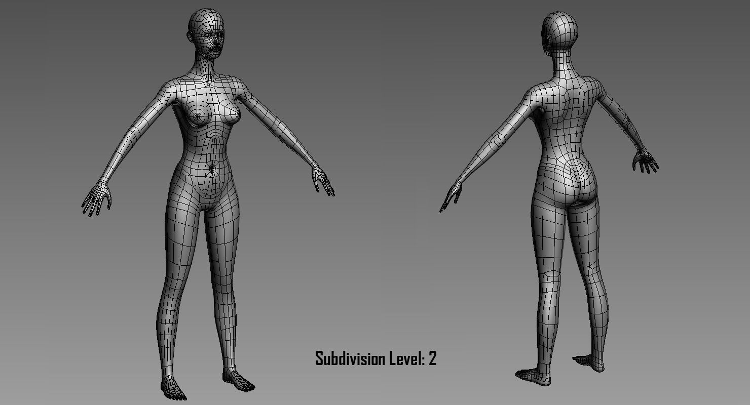 Penelope Young Female 3D model_30