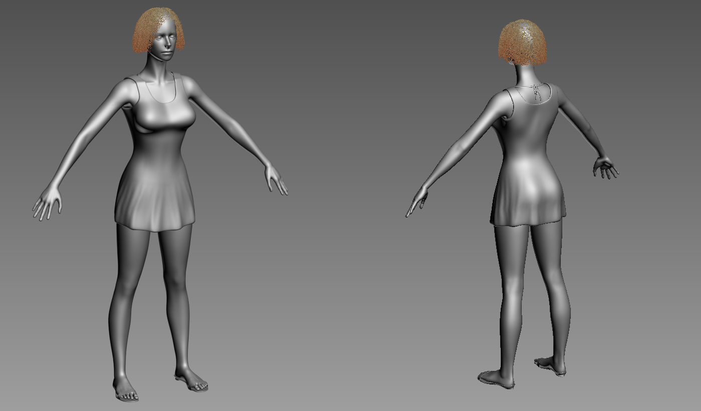 Penelope Young Female 3D model_19