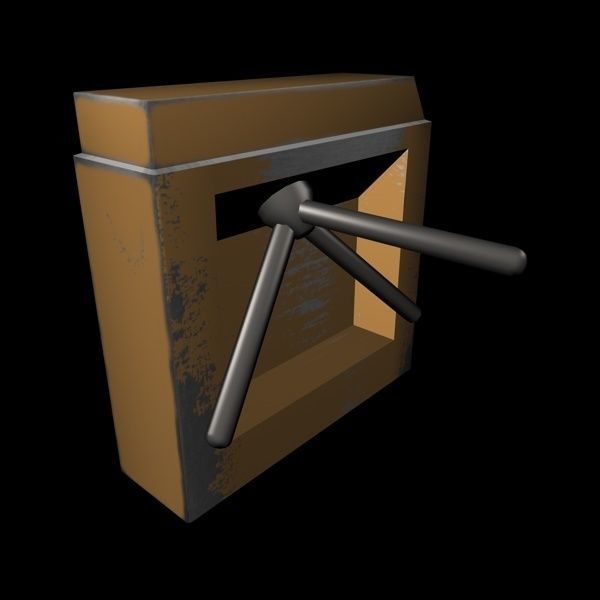 subway gate Low-poly 3D model_2