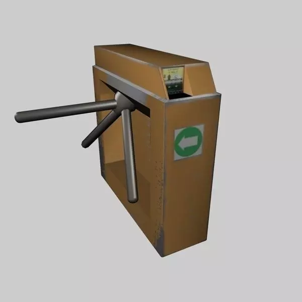 subway gate Low-poly 3D model_0