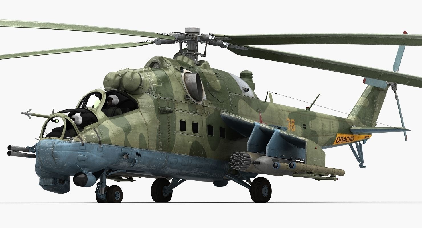 Mil Mi-24P Hind F Low-poly 3D model_4