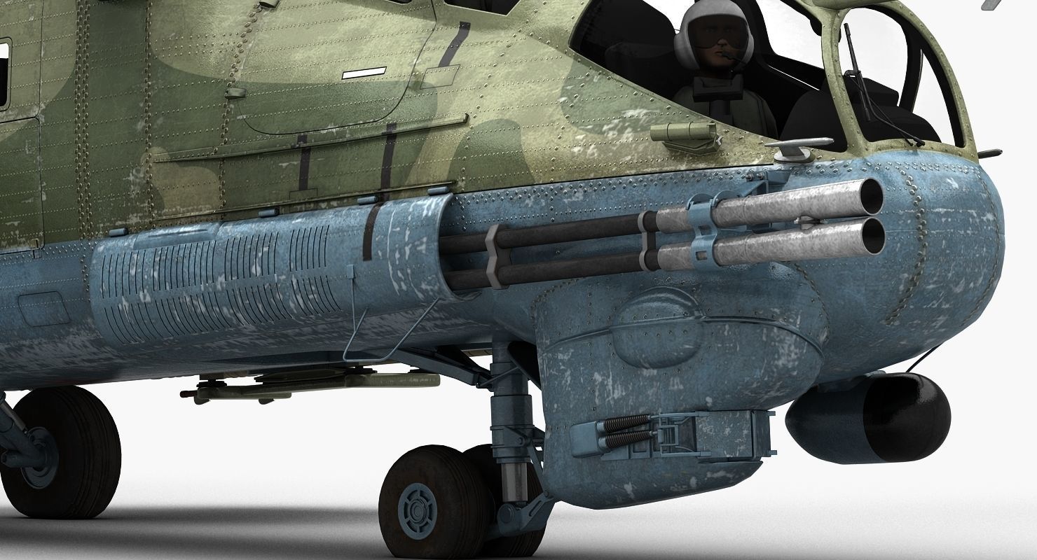 Mil Mi-24P Hind F Low-poly 3D model_12