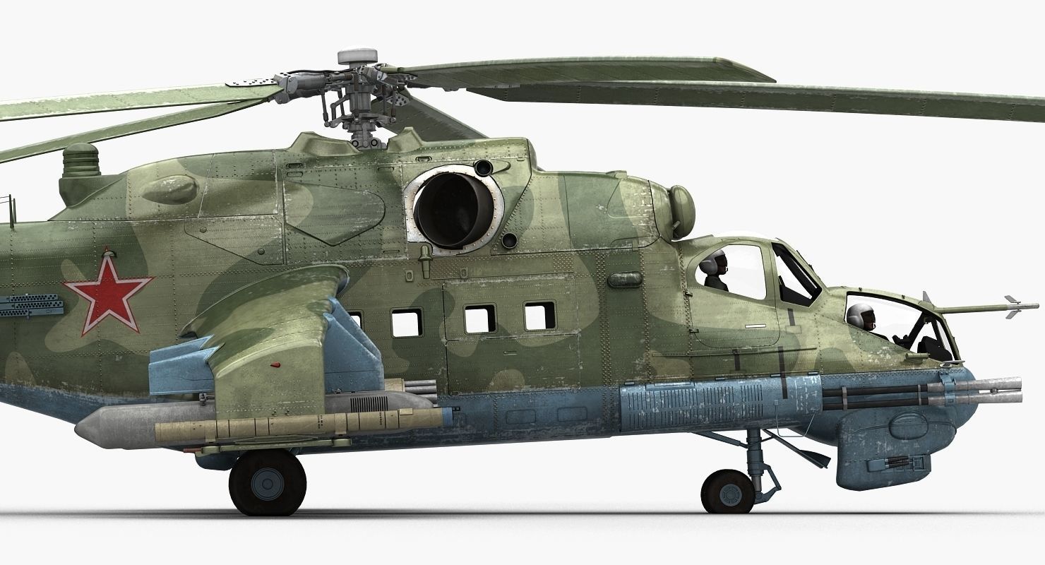 Mil Mi-24P Hind F Low-poly 3D model_3