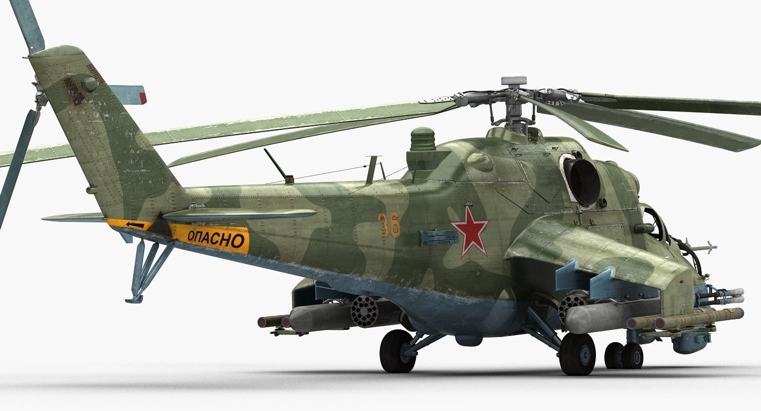 Mil Mi-24P Hind F Low-poly 3D model_8