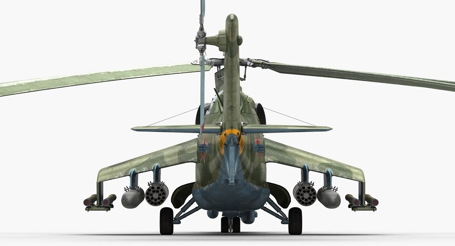 Mil Mi-24P Hind F Low-poly 3D model_2