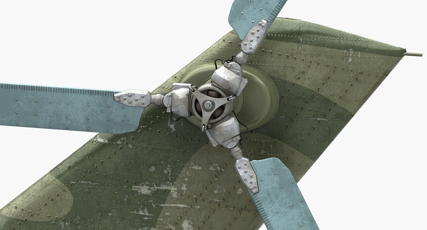 Mil Mi-24P Hind F Low-poly 3D model_9