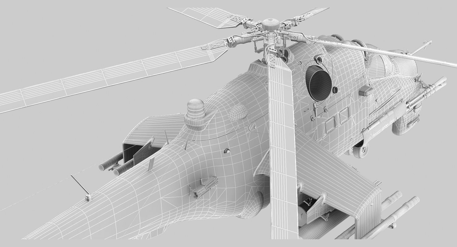 Mil Mi-24P Hind F Low-poly 3D model_17