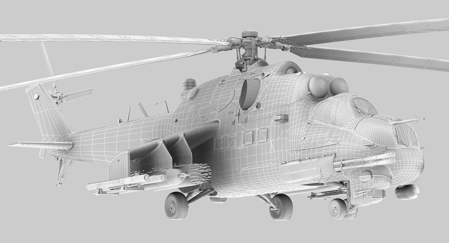 Mil Mi-24P Hind F Low-poly 3D model_15