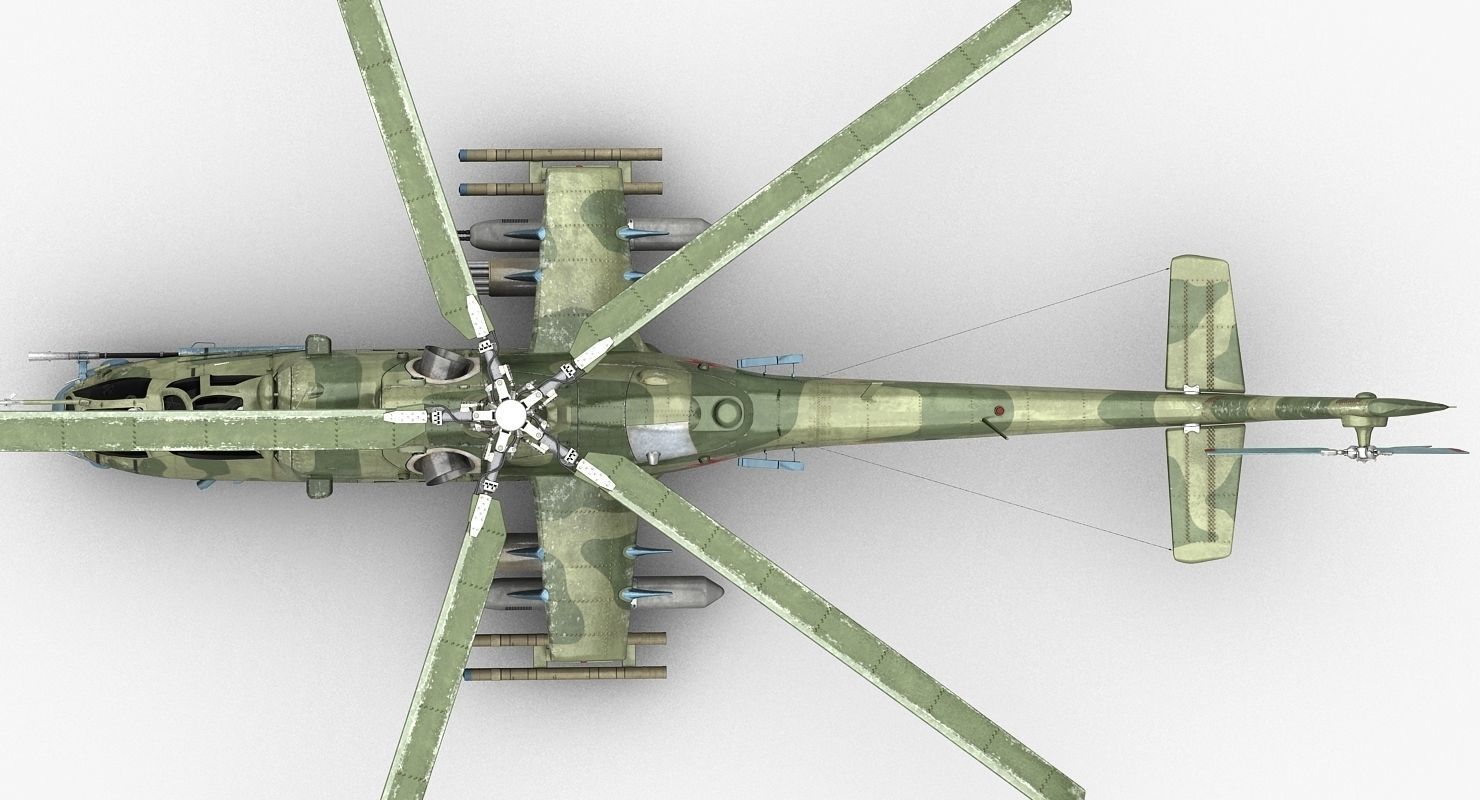 Mil Mi-24P Hind F Low-poly 3D model_11