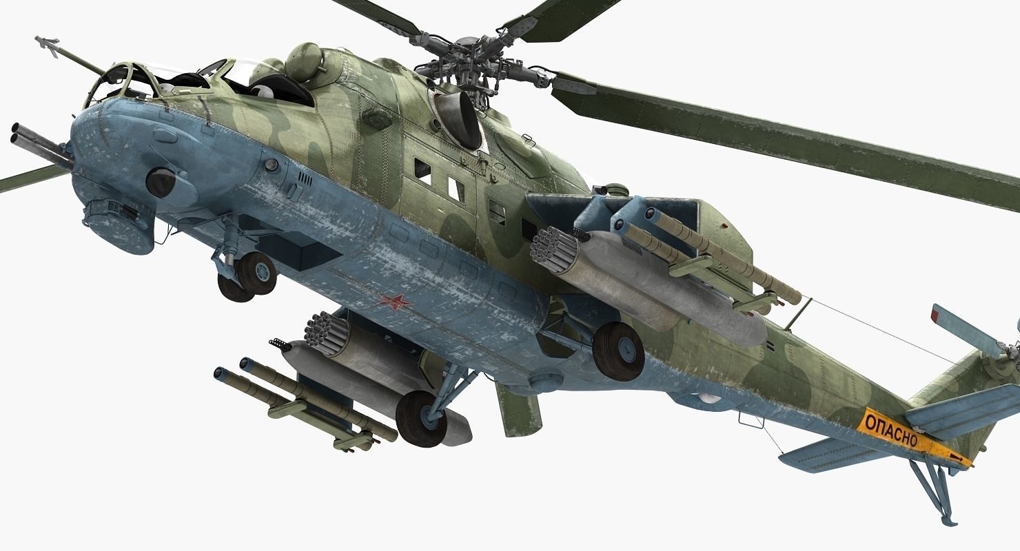 Mil Mi-24P Hind F Low-poly 3D model_7