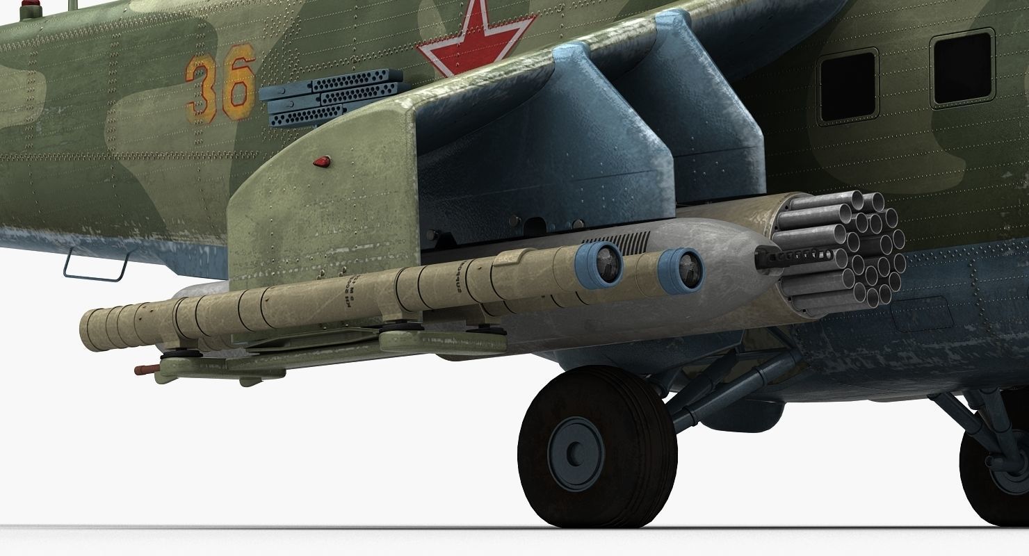 Mil Mi-24P Hind F Low-poly 3D model_10