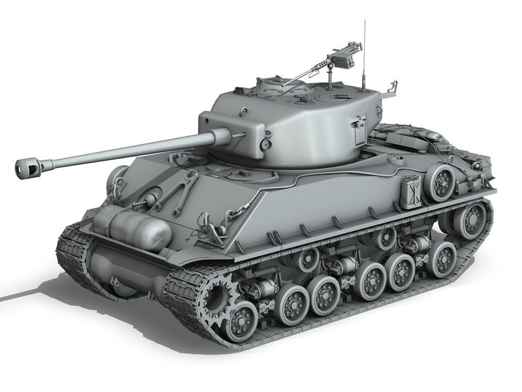 M4A3E8 Sherman - Easy Eight - A Paper Doll 3D model_11