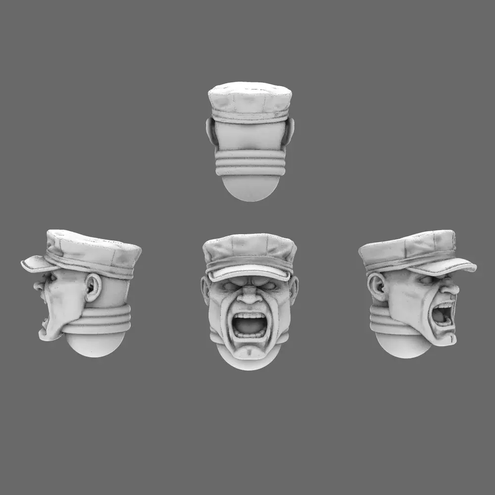 Space Knights USMC Utility Hats Heads 3D print model