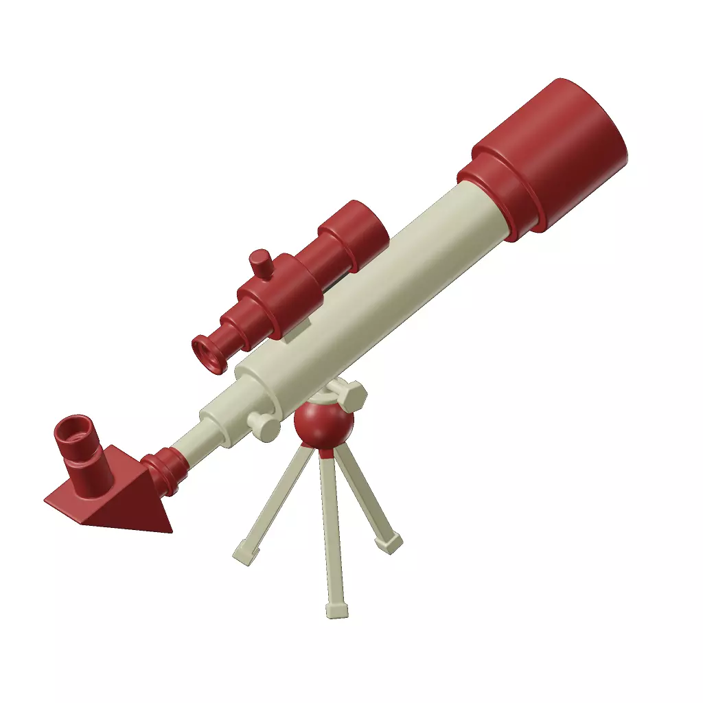 Cartoon Premium Telescope Toy 3D model